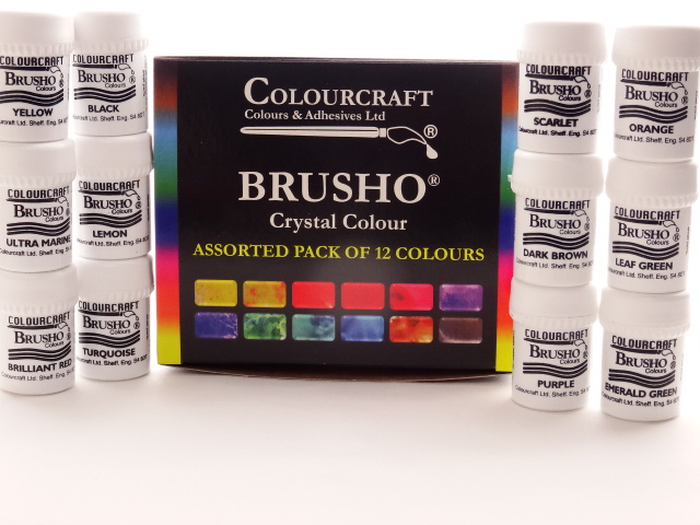 Brusho Starter Packs - Fixed Assortment 12 colours.