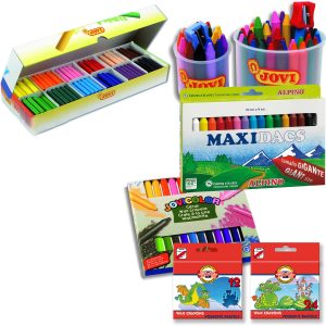 Wax Crayons 24 Asstd Colours Large