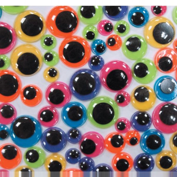 Wiggly Eyes Assorted Bright Colours - Pack of 100-0